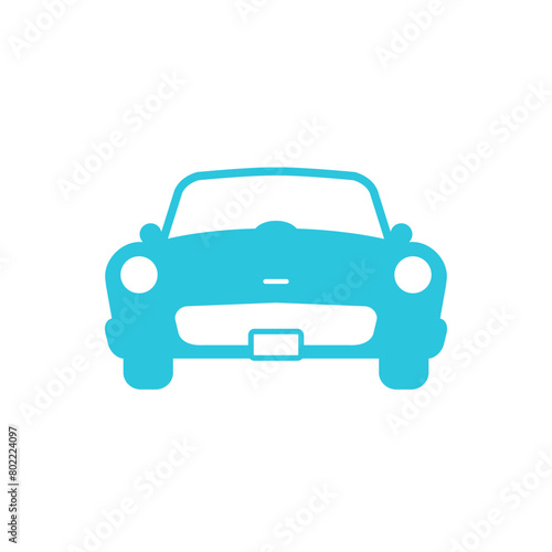 Car, oldtimer cabriolet icon, Isolated on white background. From blue icon set.