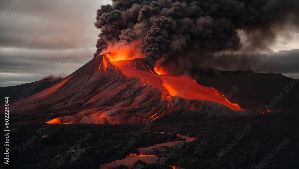 Lava's Velvet Dance 8K Volcano Eruption.