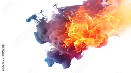 Explosion effect transparent sample mockup isolated png with no background. © Sun