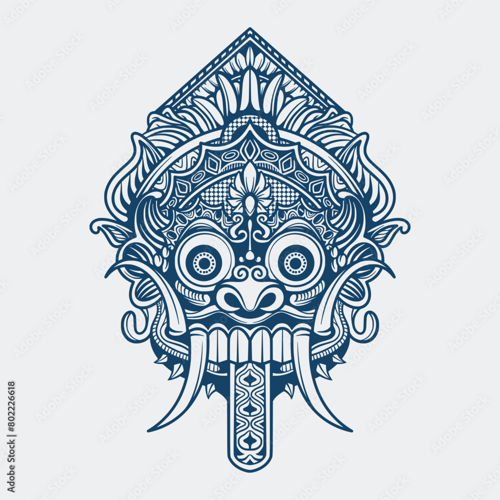 Traditional mask vector illustration Traditional mask vector illustration