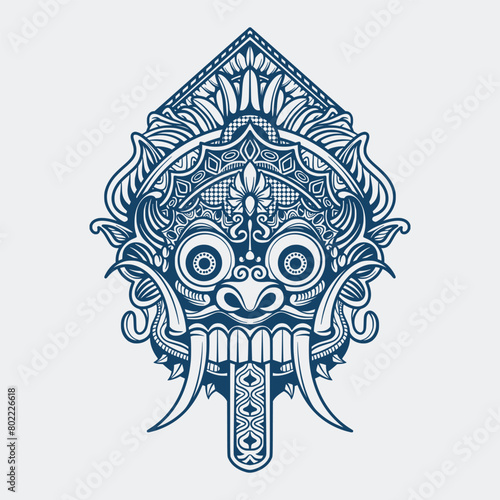 Traditional mask vector illustration