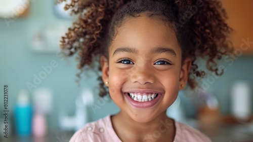 Child laughing with dentist, joy in care, close up, positive dental visit, bright smile 