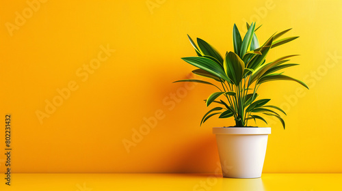 background with house plants and copy space