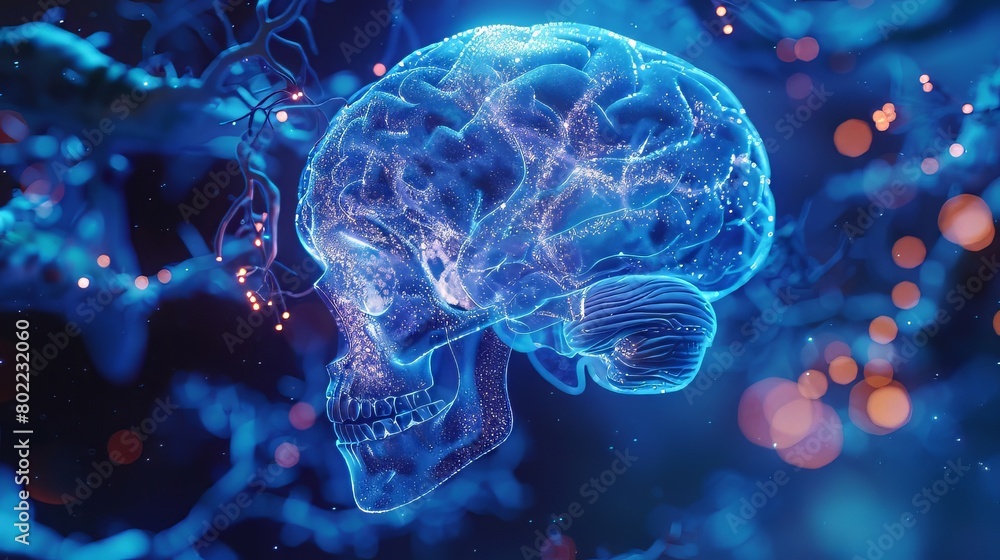 Blue Brain Concept Illustration Blue Brain Concept Illustration