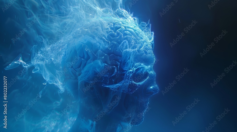 Blue Brain Concept Illustration Blue Brain Concept Illustration