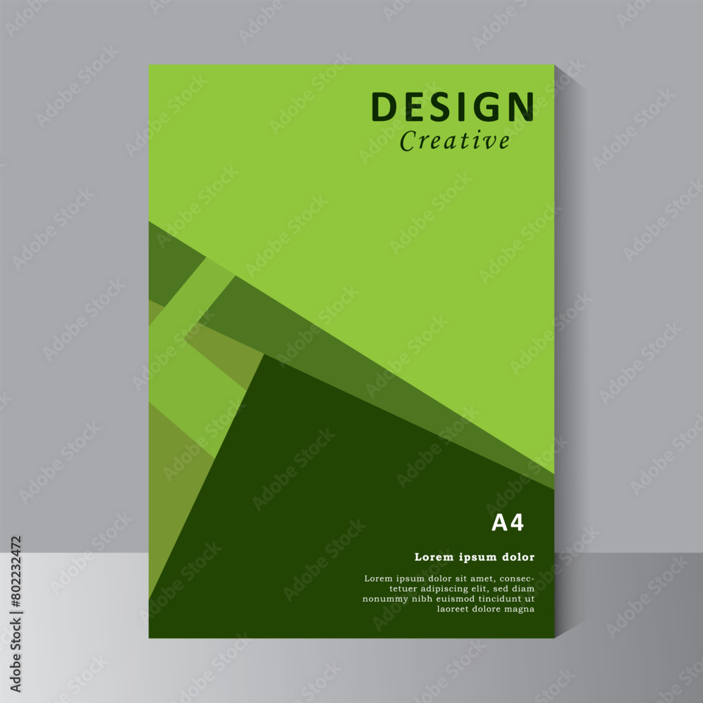 Brochure template vector design for business,  Annual Report, Magazine, Poster, Corporate Presentation, Portfolio, Flyer, infographic, print ready green colour, vector