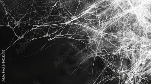 white spider web pattern on black background