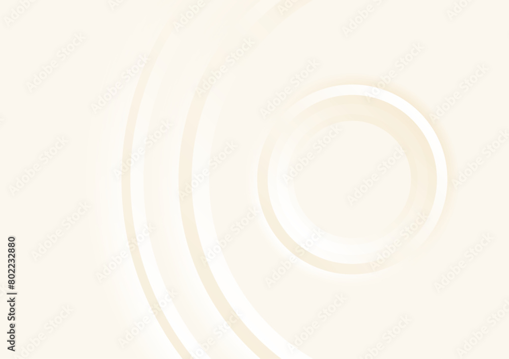 Abstract minimal background of beige gradient embossed circle. Light, soft, clear and simple vector illustration with copy space. Monochrome elegant geometric backdrop. Abstract minimal background of beige gradient embossed circle. Light, soft, clear and simple vector illustration with copy space. Monochrome elegant geometric backdrop.