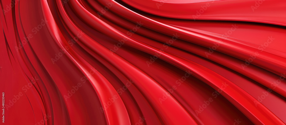Obraz premium Red Abstract background for backdrop. Simple illustration wallpaper for presentation, banner, web. Minimalistic 3d texture.
