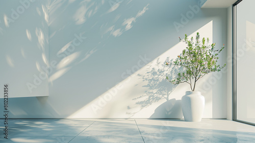 background with house plant and copy space