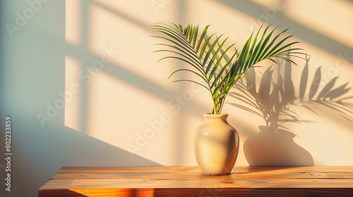 background with house plant and copy space