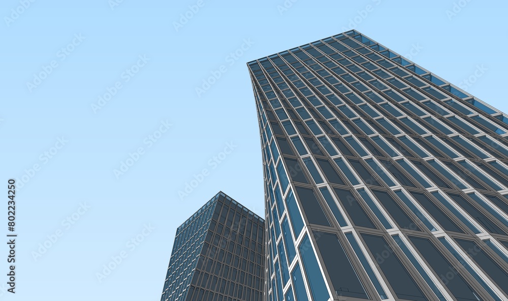 modern architecture 3d rendering 3d illustration modern architecture 3d rendering 3d illustration