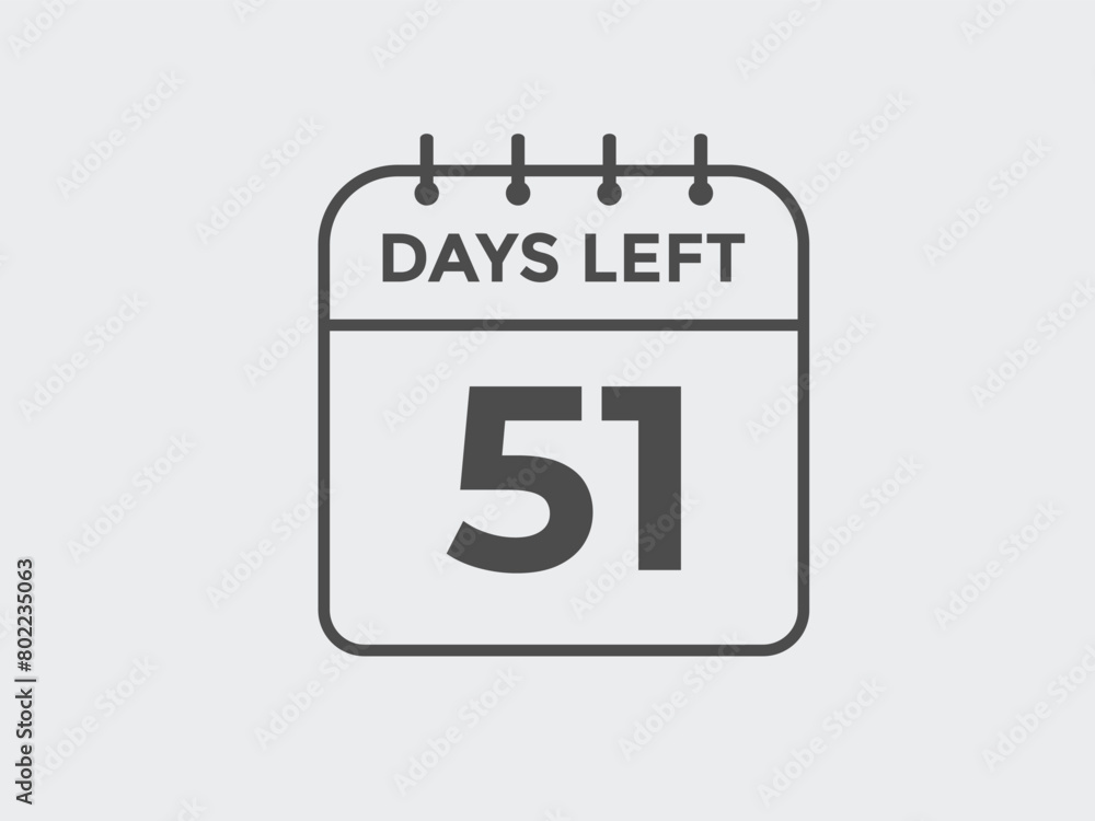 51 days to go countdown template. 51 day Countdown left days banner design. 51 Days left countdown timer
51 days to go countdown template. 51 day Countdown left days banner design. 51 Days left countdown timer