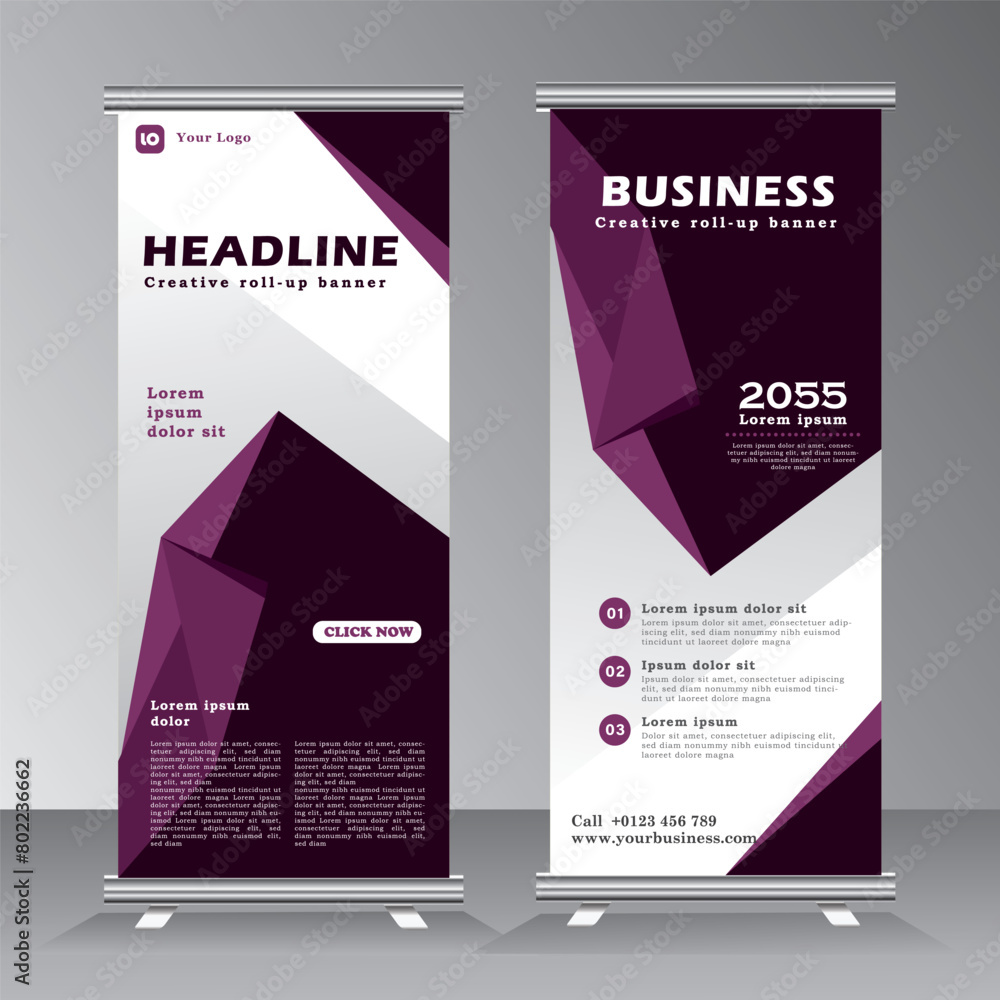 Purple colour business Roll Up Banner flat design template , Abstract Geometric banner template Vector illustration set, abstract presentation template, pull up, stand banner, Purple colour business Roll Up Banner flat design template , Abstract Geometric banner template Vector illustration set, abstract presentation template, pull up, stand banner,