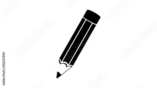 small pencil , black isolated silhouette