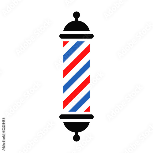 Barber pole icon isolated on white background