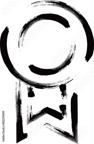 筆書きビジネスアイコン　称号