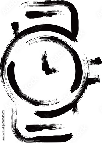 筆書きビジネスアイコン　腕時計