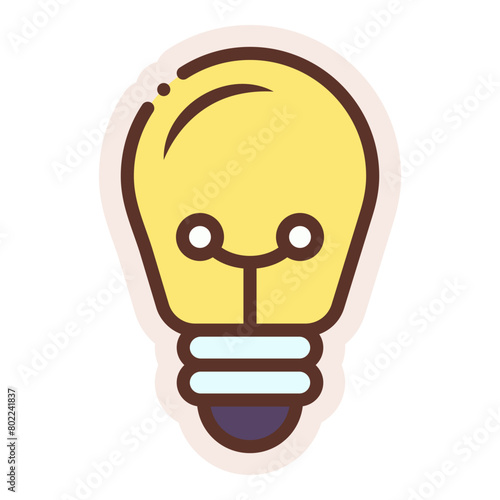 idea lightbulb lamp sticker