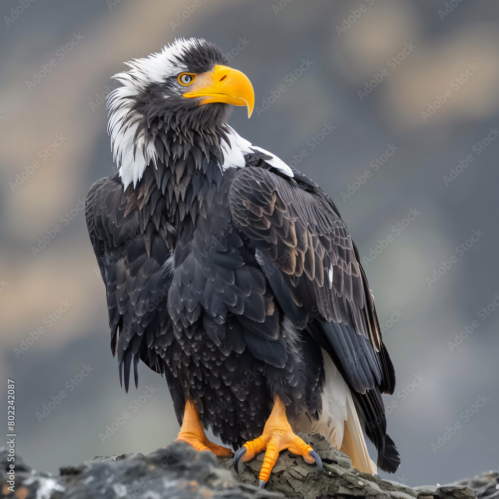 Obraz premium Photo stellers sea eagle in nature