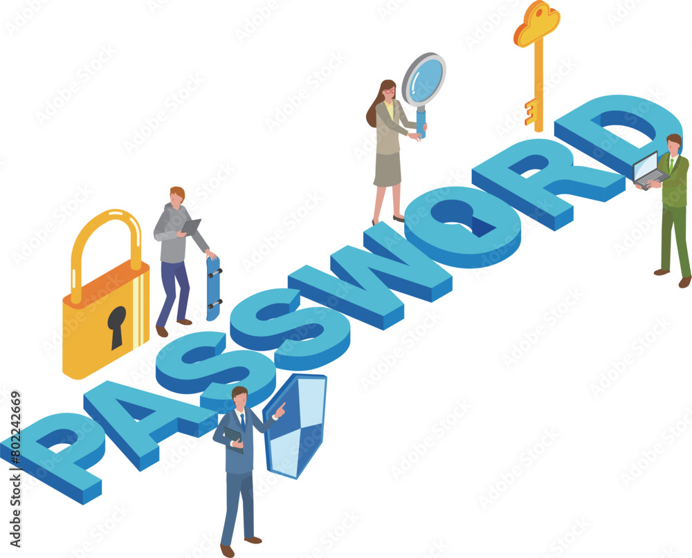 パスワードのイメージイラスト パスワードのイメージイラスト