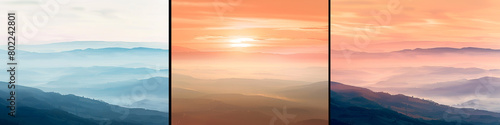 Delight in the subtle nuances of color in a sunrise gradient, where each hue adds depth and dimension to the sky, creating a captivating scene for visual storytelling.
