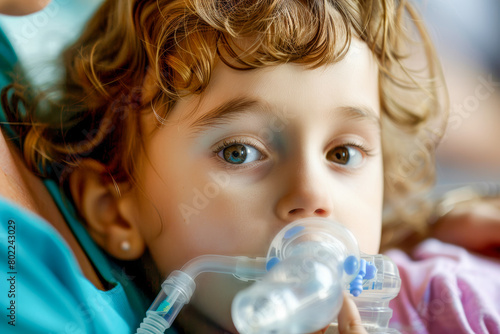 Toddler Using Nebulizer for Respiratory Treatment