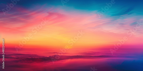 Delight in the radiant glow of a sunrise gradient backdrop  where bold colors harmonize with deeper hues  creating a vibrant tableau that invites exploration and contemplation.