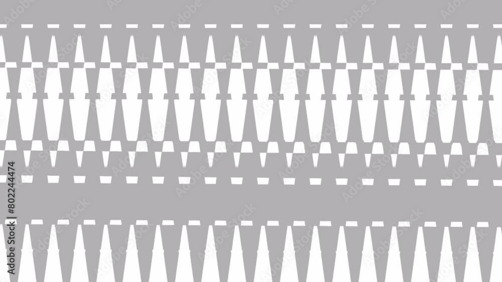 Background with repeating pattern.Seamless loop video.black and white color. 4k abstract wallpaper. Background with repeating pattern.Seamless loop video.black and white color. 4k abstract wallpaper.