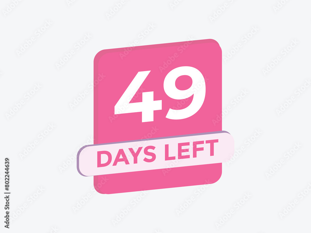 49 days to go countdown template. 49 day Countdown left days banner design. 49 Days left countdown timer
49 days to go countdown template. 49 day Countdown left days banner design. 49 Days left countdown timer