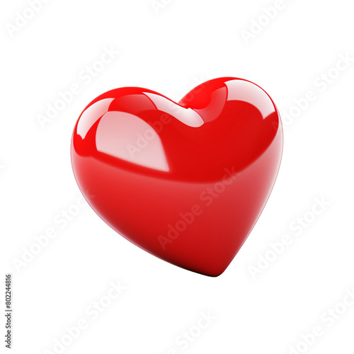 3d red heart icon png