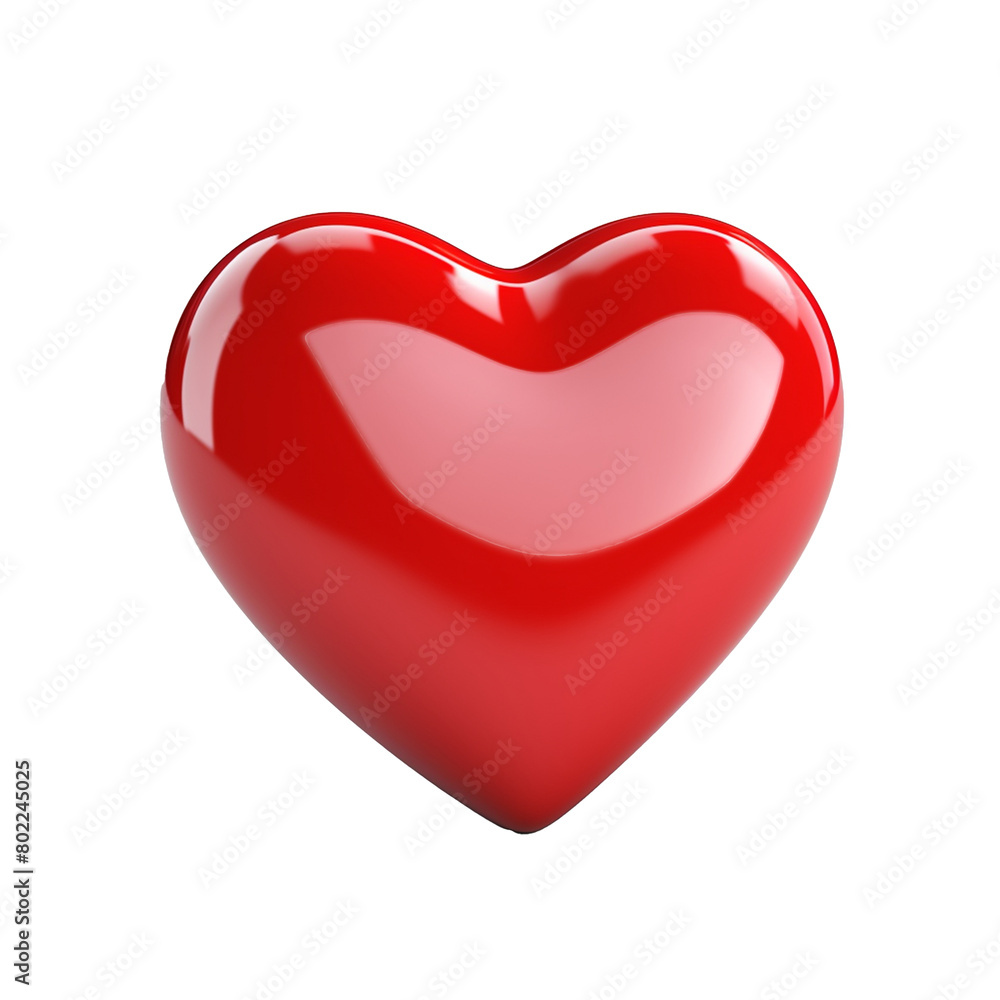3d red heart icon png