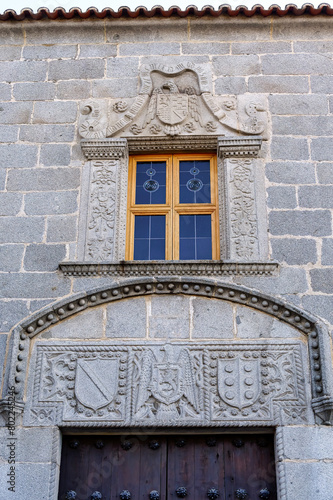 Medieval window and decoration. Palacio de los Verdugos  1531  in Avila  Spain