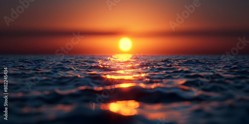 A sunset over the ocean © Rehmat