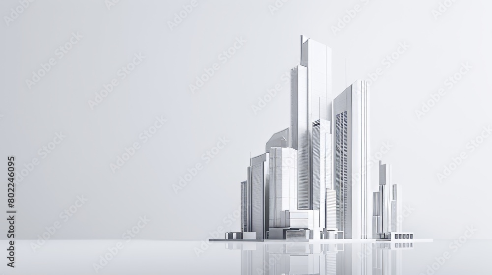 Obraz premium A city under construction.
