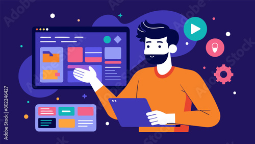 In a team of developers and designers a team member with synesthesia uses their visualization skills to come up with a visually stunning and. Vector illustration
