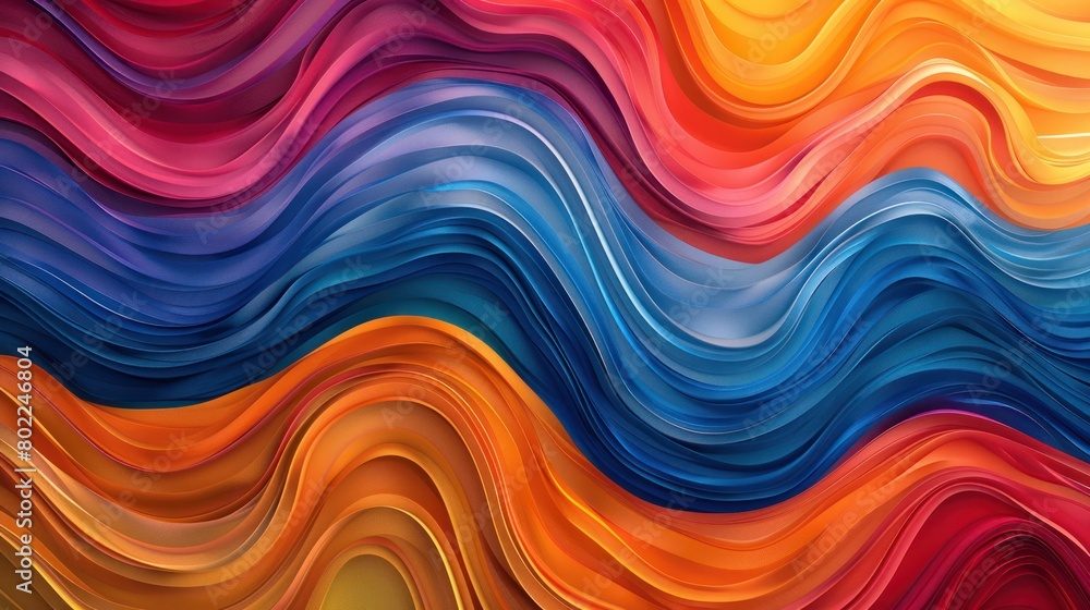 Colorful Abstract Background With Wavy Lines Colorful Abstract Background With Wavy Lines