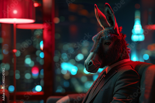 donkey in a business suit © Alexander