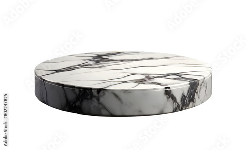 white marble odium for product advertisement isolated on transparent background, png photo