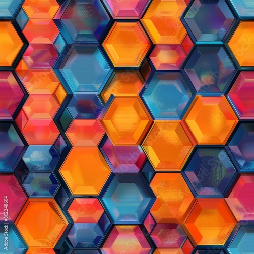 Abstract hexagons geometric pattern background