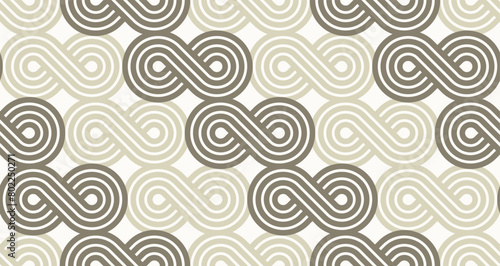 Lattice geometric seamless pattern vector design  trendy retro style minimal grid tiling  net linear art.
