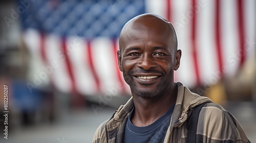 happy migrant in the united states, migrant happy to be in  america photo