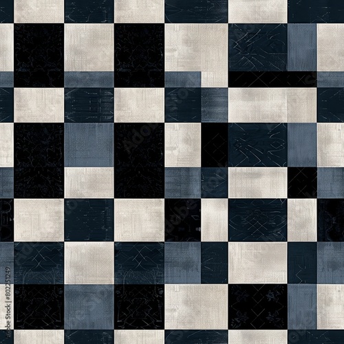 Abstract mosaic pattern of square weave  in soothing colors