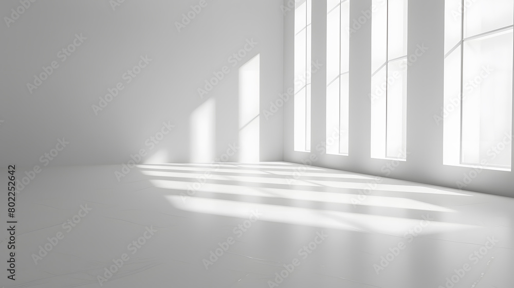 Fototapeta premium 3D Light White Background. Generative AI.