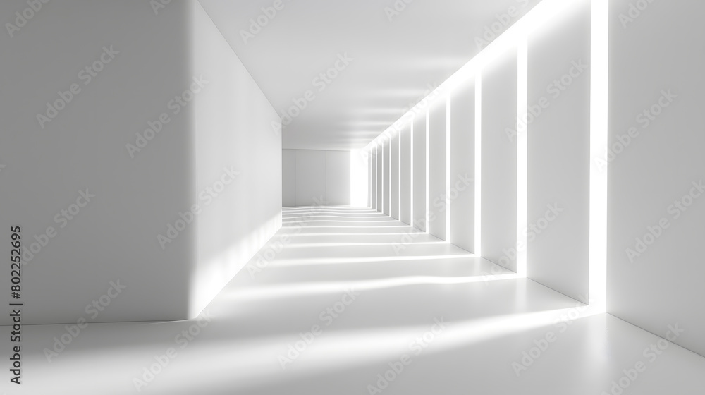 3D Light White Background. Generative AI. 3D Light White Background. Generative AI.