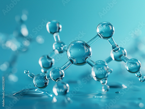 
Heavy water molecules enriched with deuterium are visualized in a striking 3D format illustrating the density and unique characteristics essential to advanced scientific studies. Generative ai.