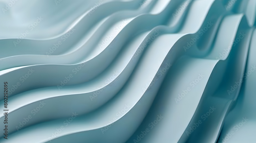 3D render of wavy geometric lines background. Generative AI. 3D render of wavy geometric lines background. Generative AI.