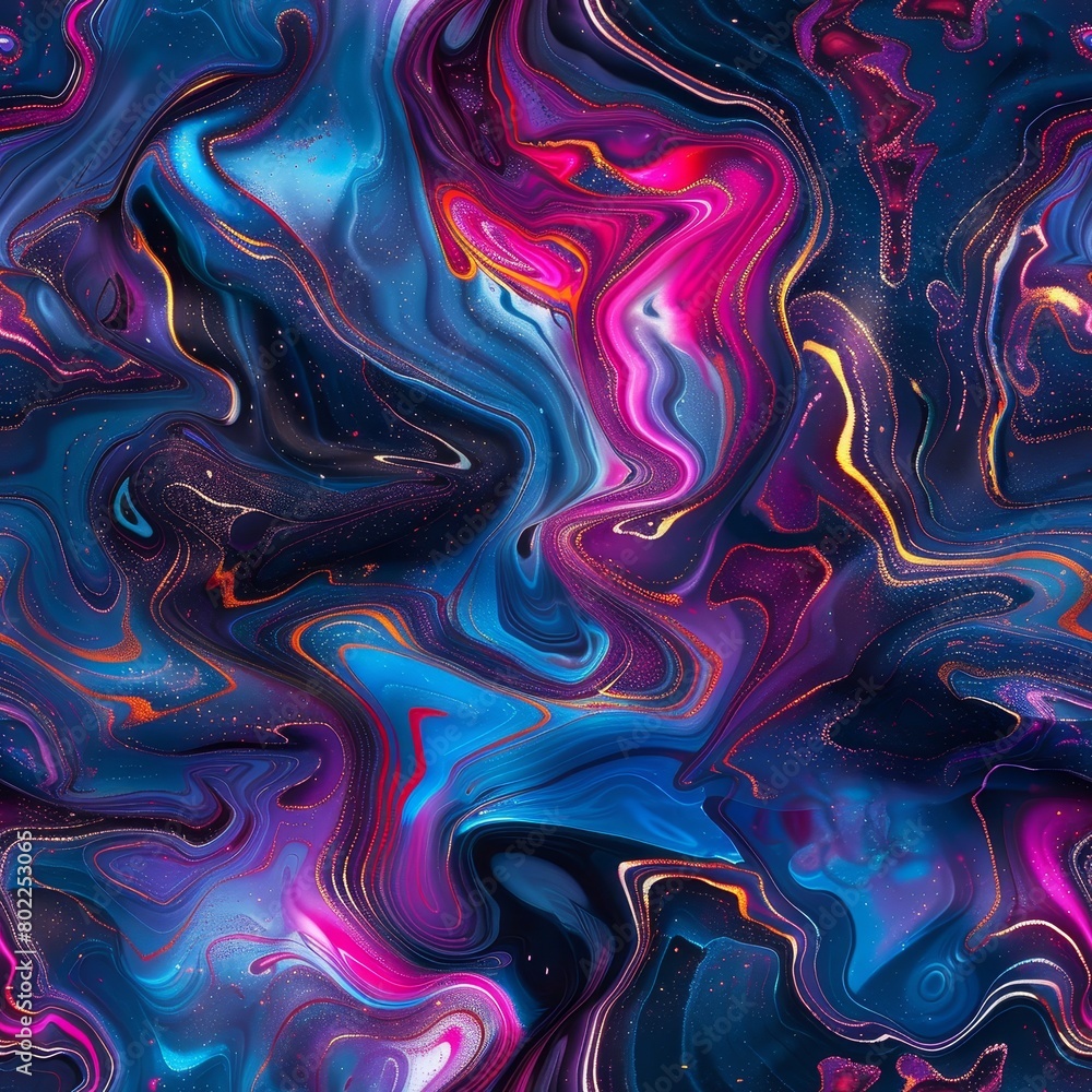 Obraz premium Abstract multicolored pattern in the style of liquid formations