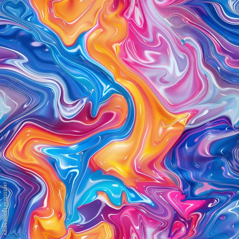 Abstract multicolored pattern in the style of liquid formations