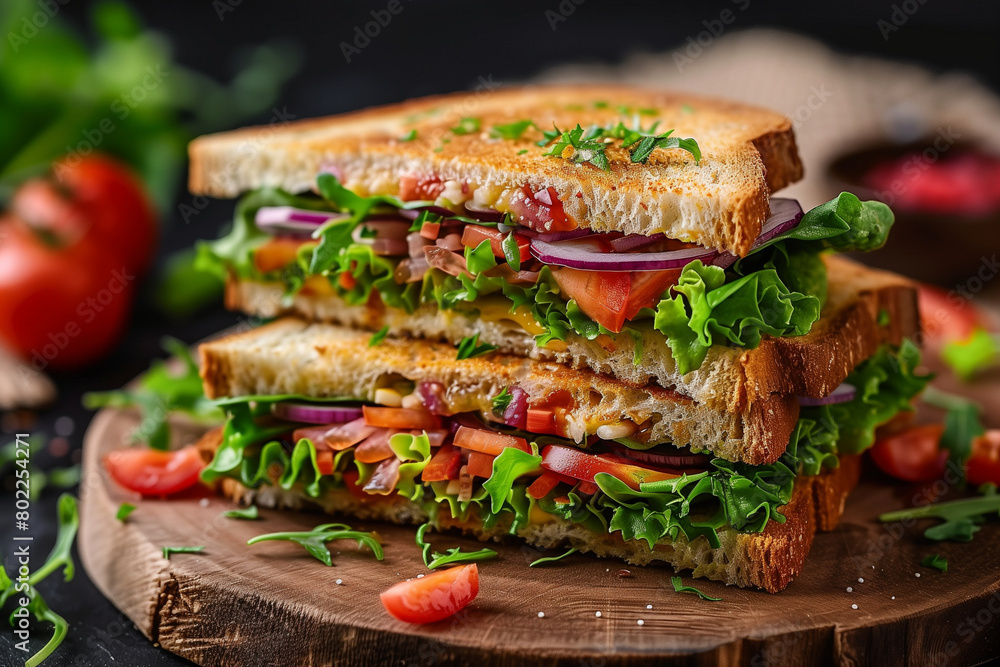 grilled chicken sandwich, close up grilled chicken sandwich, close up